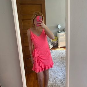 NWT LILLY PULITZER PINK RUFFLE DRESS